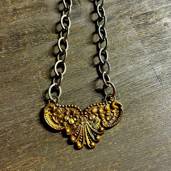 Erin Knight Designs Floral Victorian Art Nuevo Butterfly Necklace. 16 inch - Picture 1 of 4